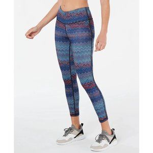 Ideology Leggings Chevron Print Pull On Mid Rise Crop NWT